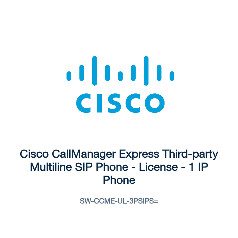 SW-CCME-UL-3PSIPS=: Cisco CallManager Express Third-party Multiline SIP Phone