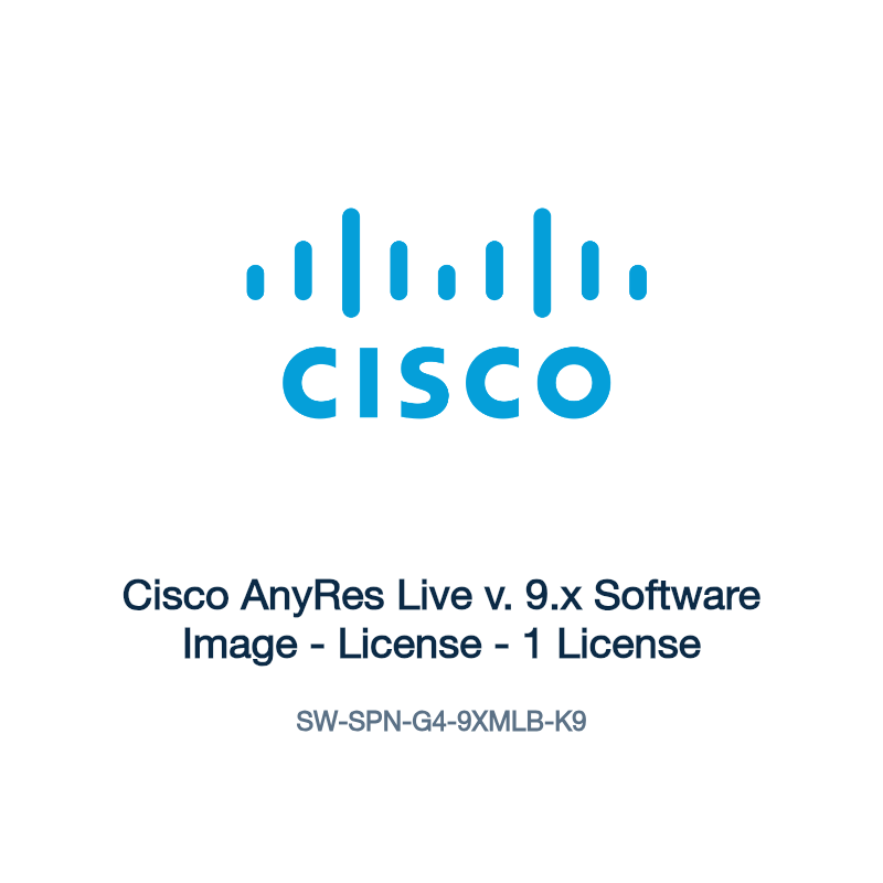 SW-SPN-G4-9XMLB-K9: Cisco AnyRes Live v. 9.x Software Image