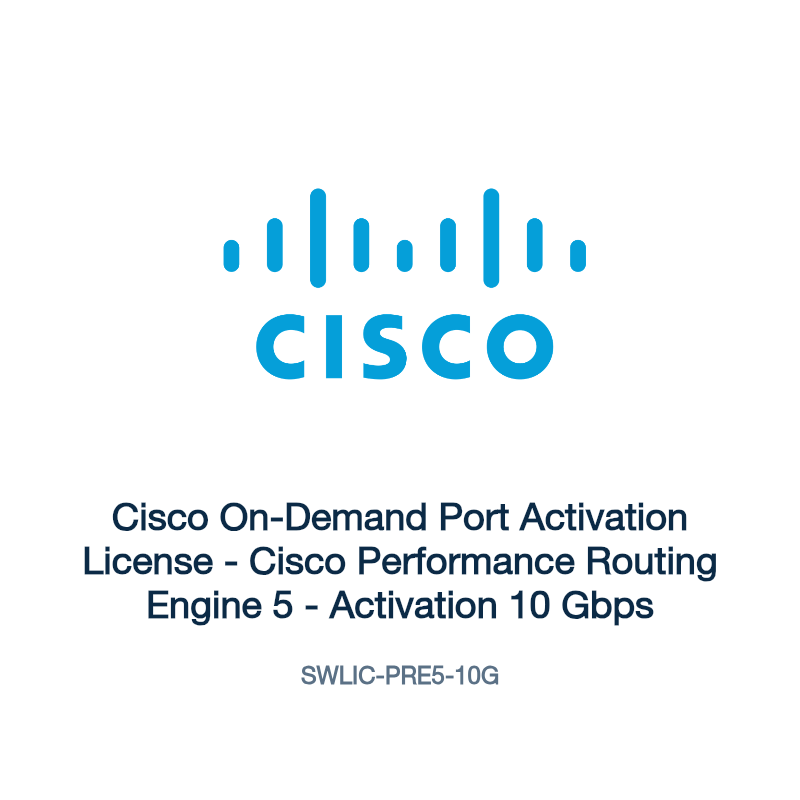 SWLIC-PRE5-10G: Cisco On-Demand Port Activation License