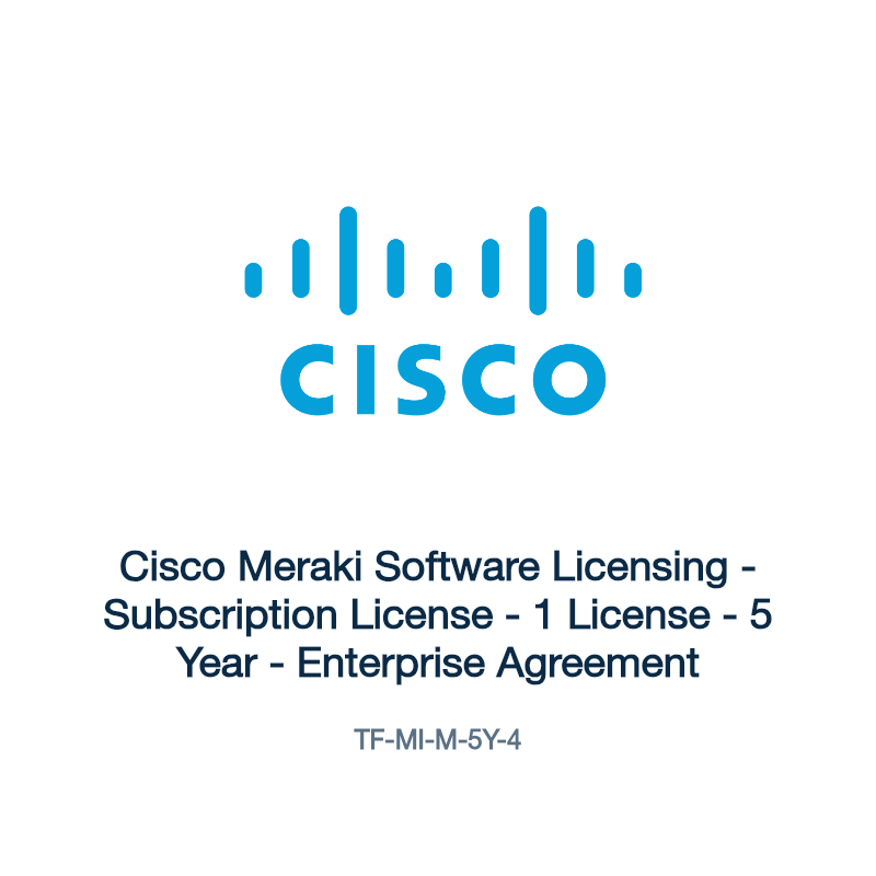 TF-MI-M-5Y-4: Cisco Meraki Software Licensing