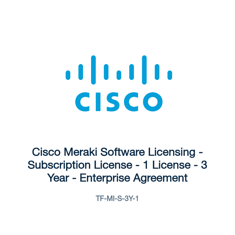 TF-MI-S-3Y-1: Cisco Meraki Software Licensing