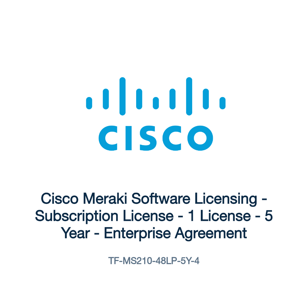 TF-MS210-48LP-5Y-4: Cisco Meraki Software Licensing