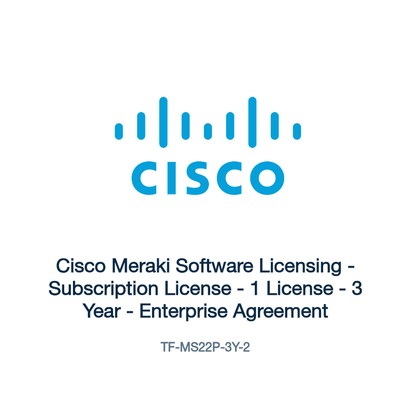 TF-MS22P-3Y-2: Cisco Meraki Software Licensing
