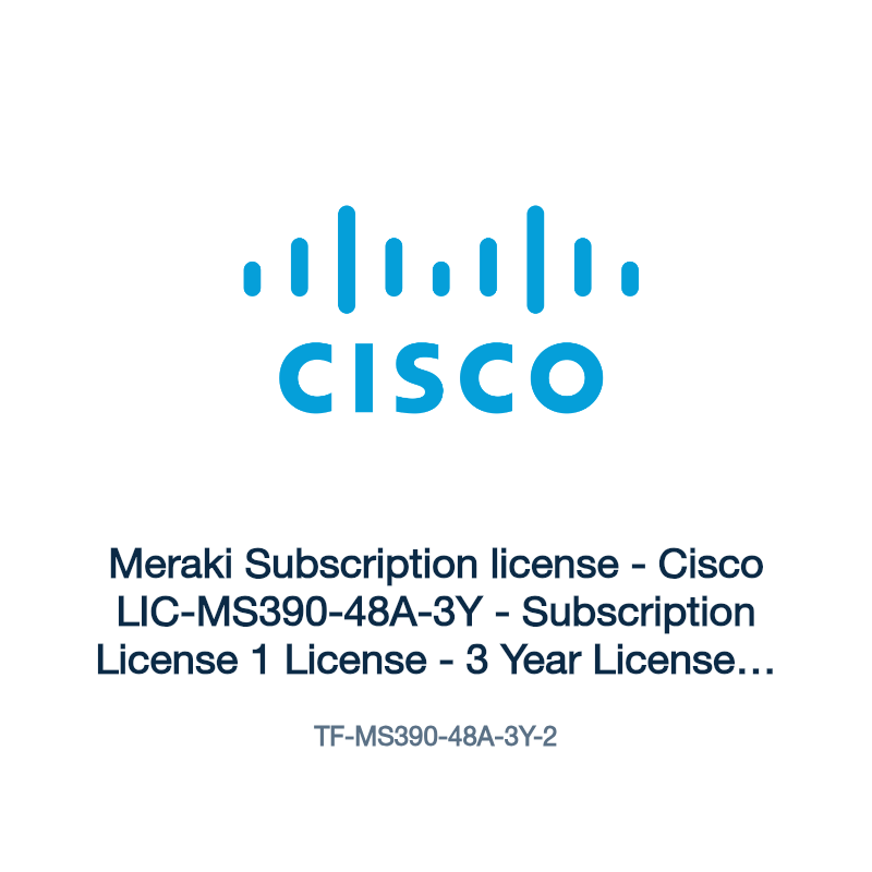TF-MS390-48A-3Y-2: Meraki Subscription license