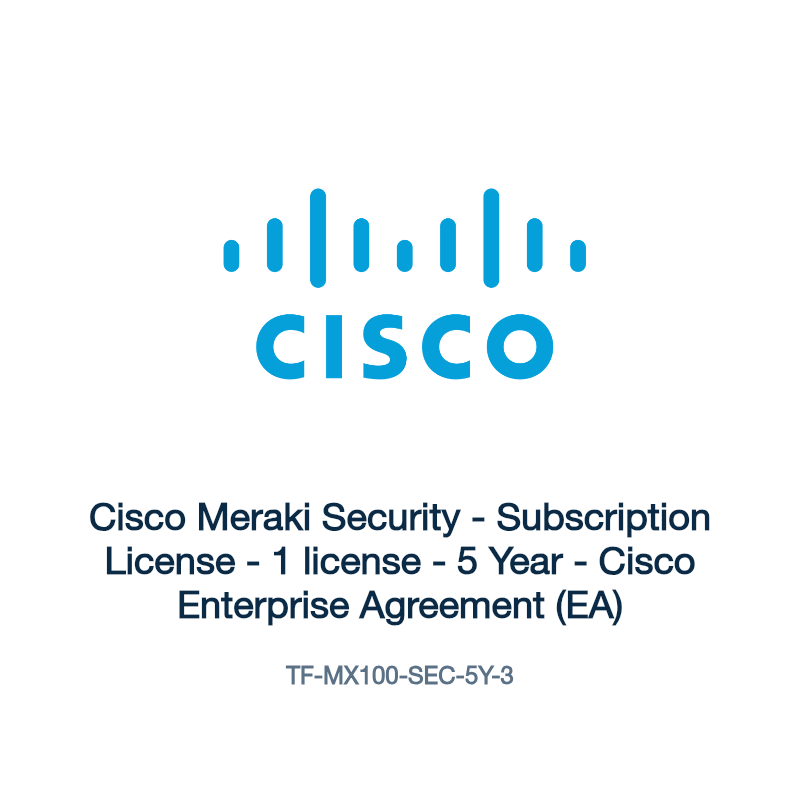 TF-MX100-SEC-5Y-3: Cisco Meraki Security