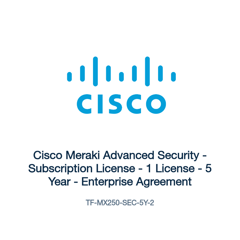 TF-MX250-SEC-5Y-2: Cisco Meraki Advanced Security