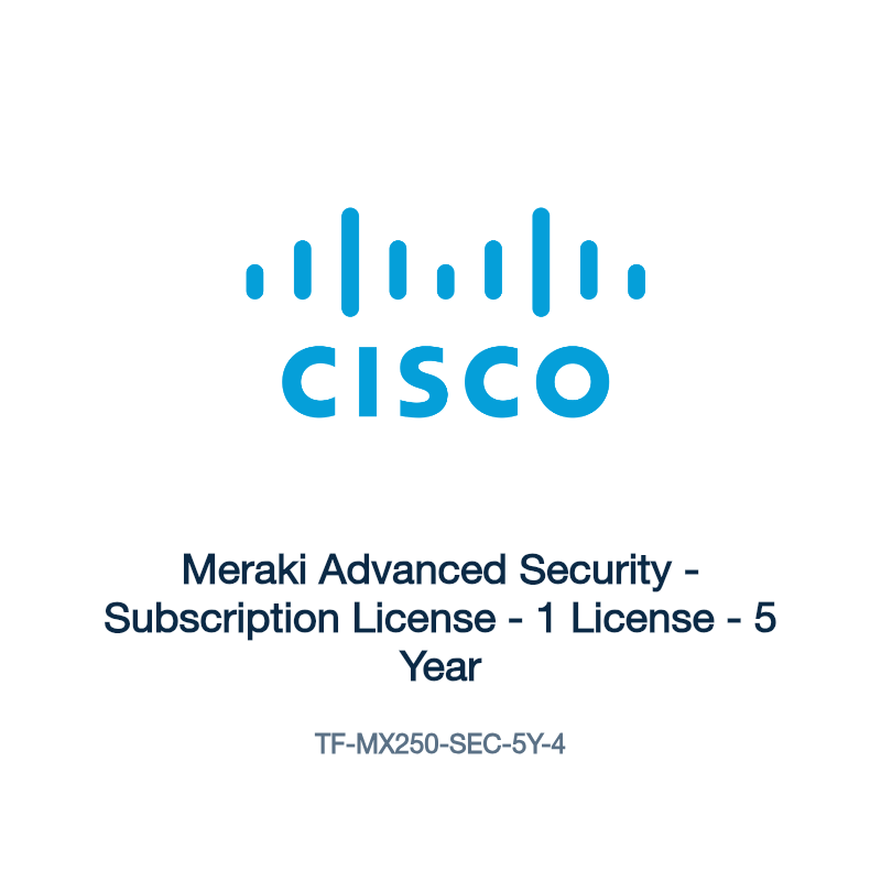 TF-MX250-SEC-5Y-4: Meraki Advanced Security
