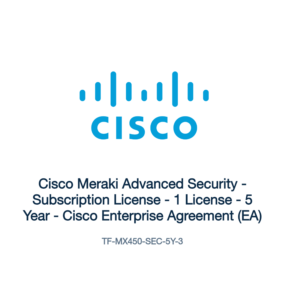 TF-MX450-SEC-5Y-3: Cisco Meraki Advanced Security