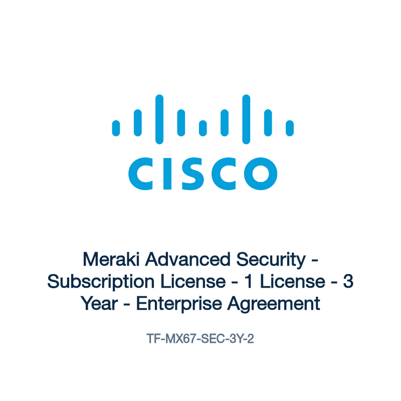 TF-MX67-SEC-3Y-2: Meraki Advanced Security