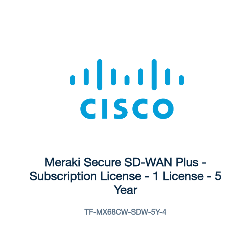 TF-MX68CW-SDW-5Y-4: Meraki Secure SD-WAN Plus