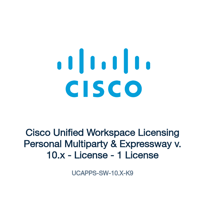 UCAPPS-SW-10.X-K9: Cisco Unified Workspace Licensing Personal Multiparty & Expressway v