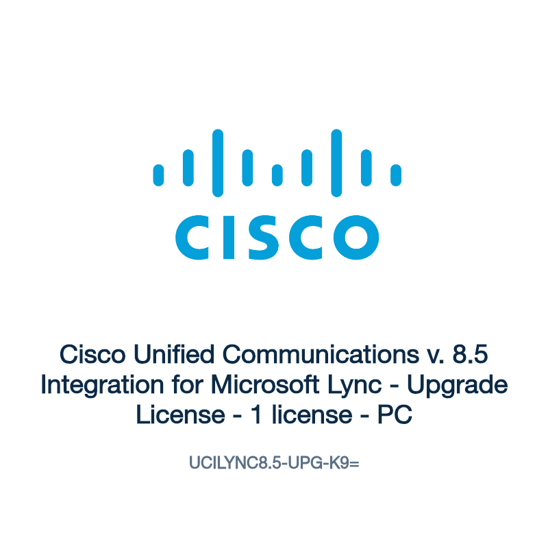 UCILYNC8.5-UPG-K9=: Cisco Unified Communications v. 8.5 Integration for Microsoft Lync