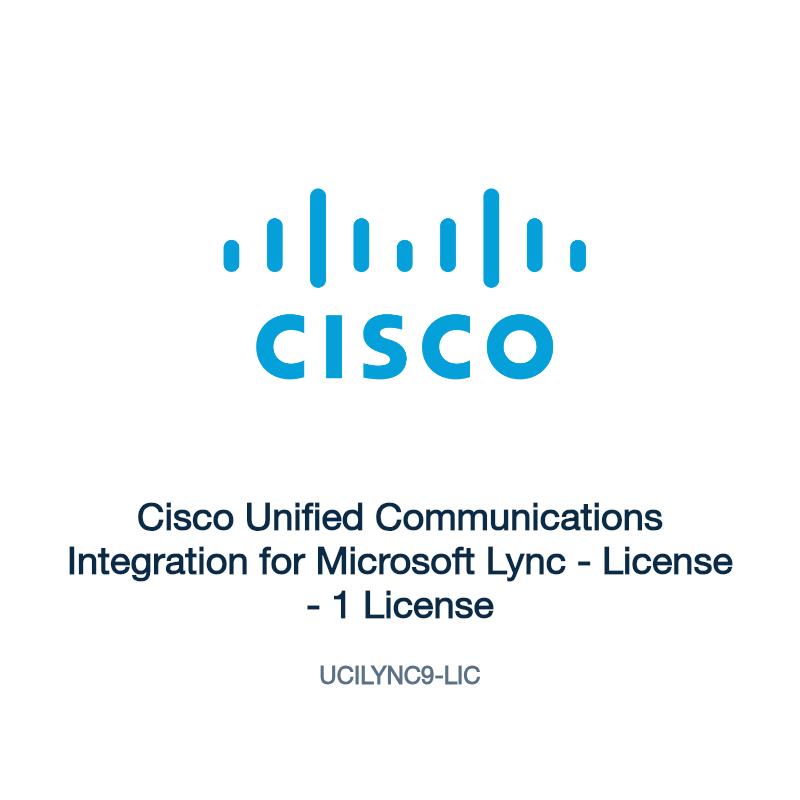 UCILYNC9-LIC: Cisco Unified Communications Integration for Microsoft Lync