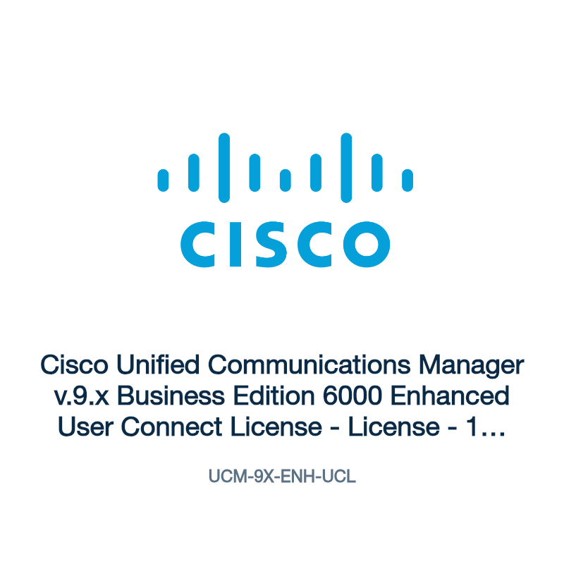 UCM-9X-ENH-UCL: Cisco Unified Communications Manager v.9.x Business Edition 6000