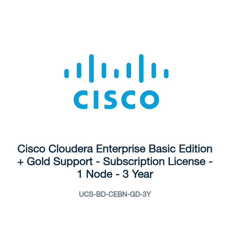 UCS-BD-CEBN-GD-3Y: Cisco Cloudera Enterprise Basic Edition + Gold Support