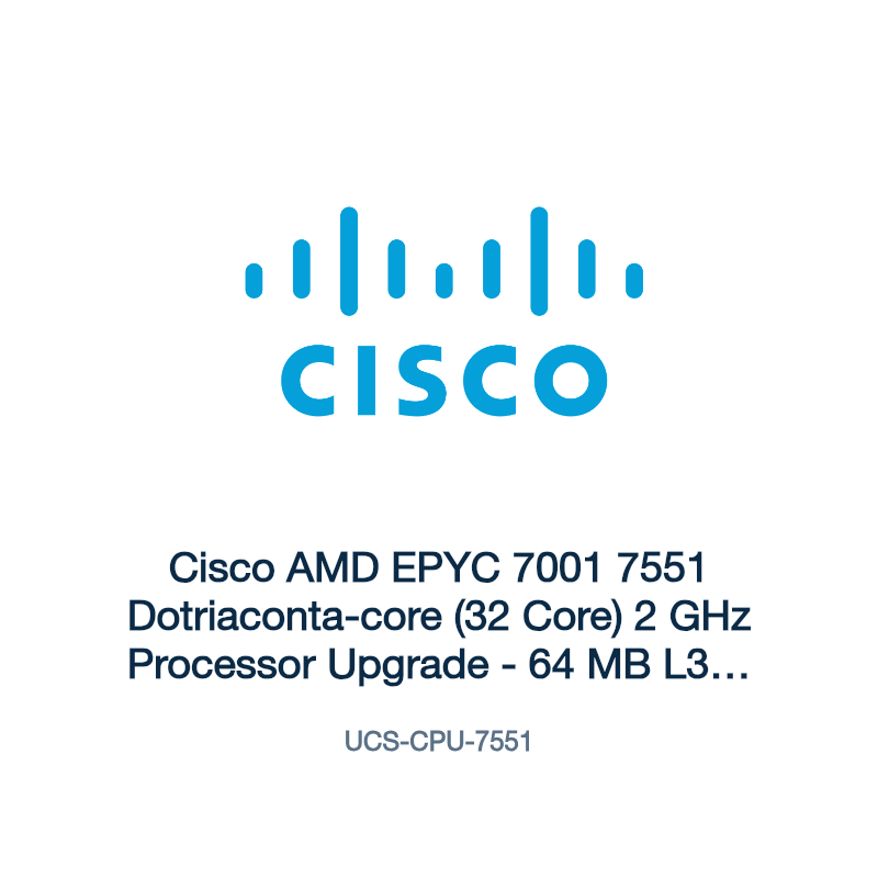UCS-CPU-7551: Cisco AMD EPYC 7001 7551 Dotriaconta-core (32 Core) 2 GHz Processor