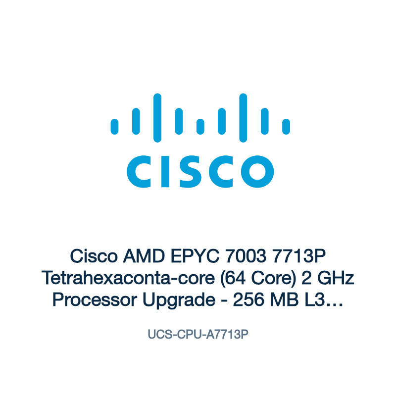 UCS-CPU-A7713P: Cisco AMD EPYC 7003 7713P Tetrahexaconta-core (64 Core) 2 GHz