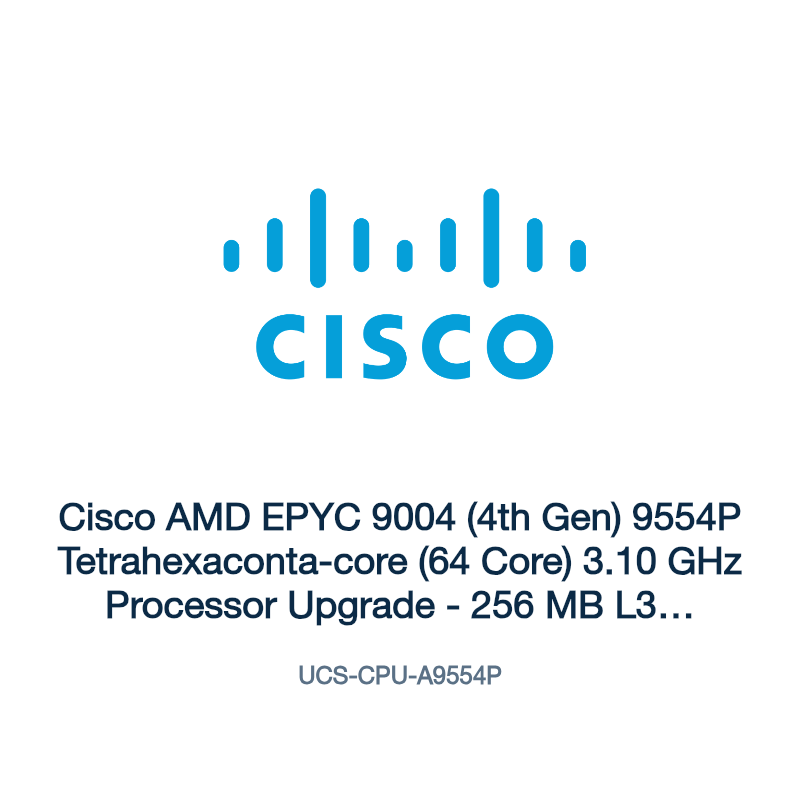 UCS-CPU-A9554P: Cisco AMD EPYC 9004 (4th Gen) 9554P Tetrahexaconta-core (64 Core)