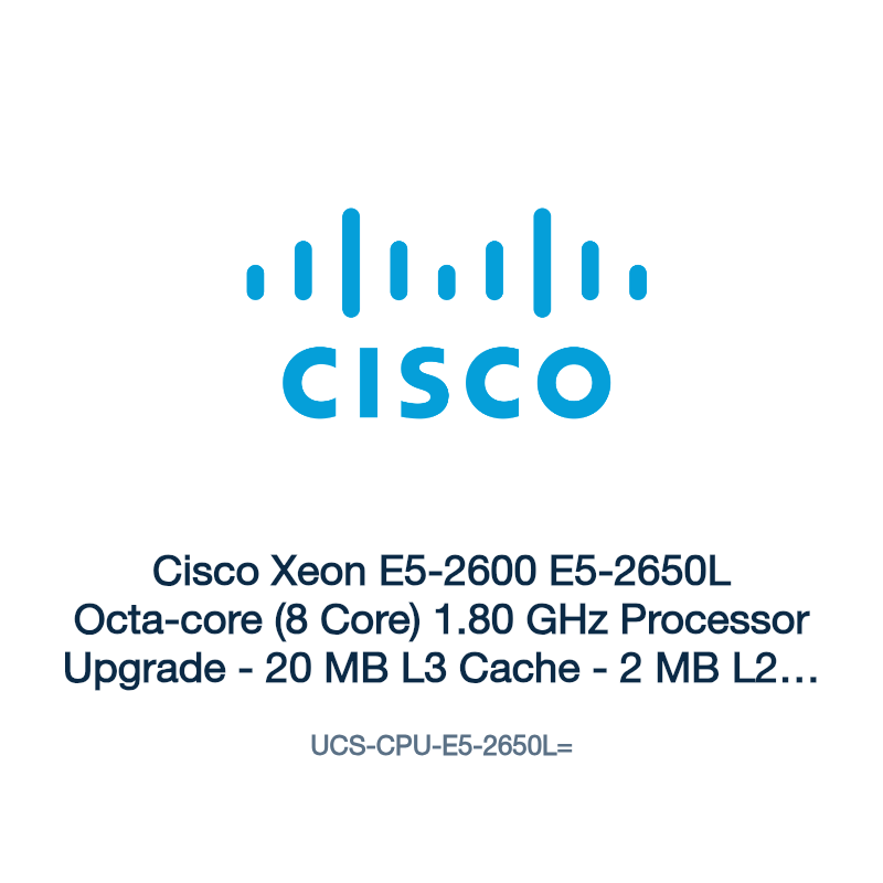 UCS-CPU-E5-2650L=: Cisco Xeon E5-2600 E5-2650L Octa-core (8 Core) 1.80 GHz Processor