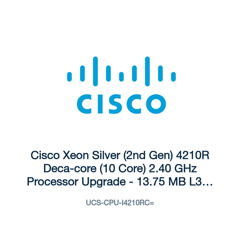 UCS-CPU-I4210RC=: Cisco Xeon Silver (2nd Gen) 4210R Deca-core (10 Core) 2.40 GHz