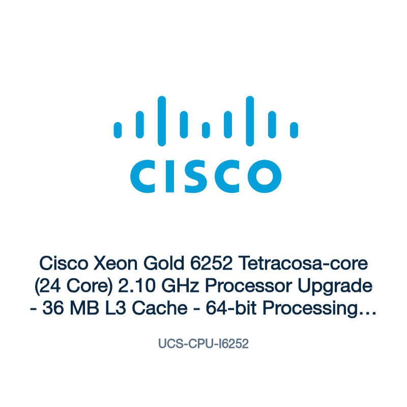 UCS-CPU-I6252: Cisco Xeon Gold 6252 Tetracosa-core (24 Core) 2.10 GHz Processor