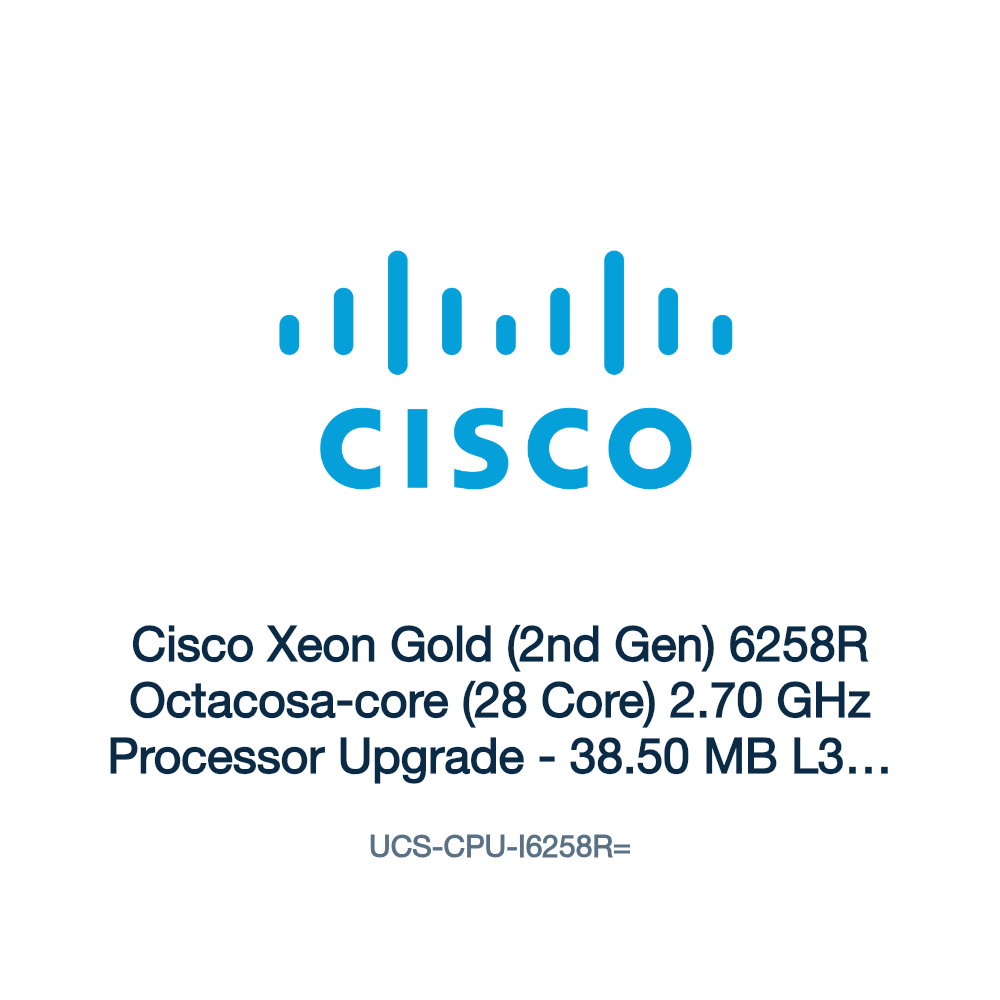 UCS-CPU-I6258R=: Cisco Xeon Gold (2nd Gen) 6258R Octacosa-core (28 Core) 2.70 GHz