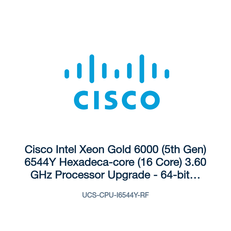 UCS-CPU-I6544Y-RF: Cisco Intel Xeon Gold 6000 (5th Gen) 6544Y Hexadeca-core (16 Core)