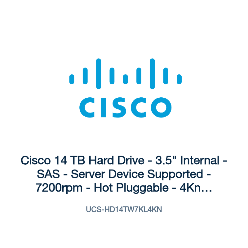 UCS-HD14TW7KL4KN: Cisco 14 TB Hard Drive