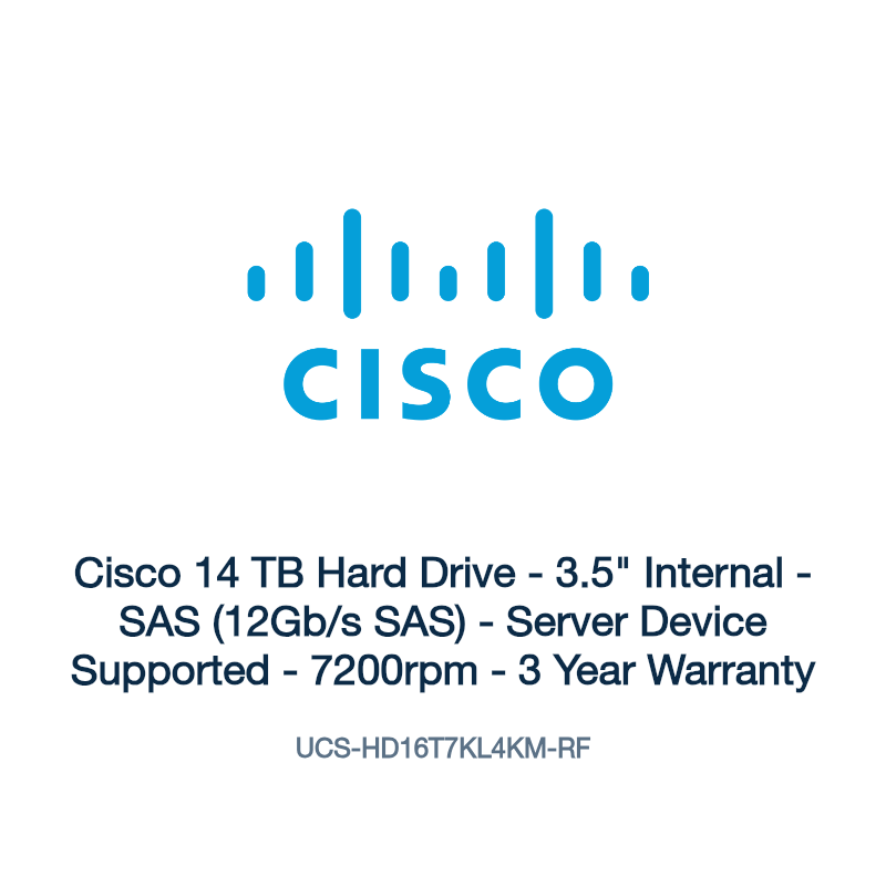 UCS-HD16T7KL4KM-RF: Cisco 14 TB Hard Drive
