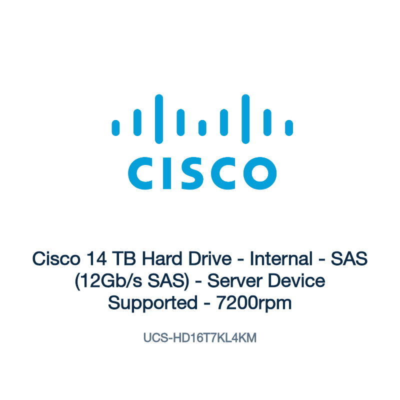 UCS-HD16T7KL4KM: Cisco 14 TB Hard Drive