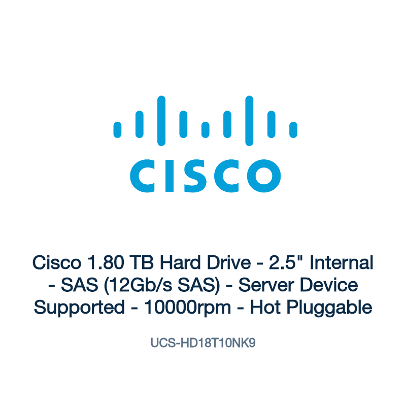 UCS-HD18T10NK9: Cisco 1.80 TB Hard Drive