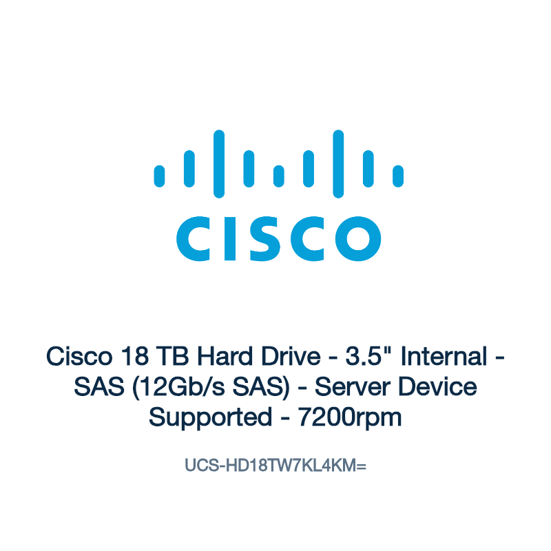 UCS-HD18TW7KL4KM=: Cisco 18 TB Hard Drive