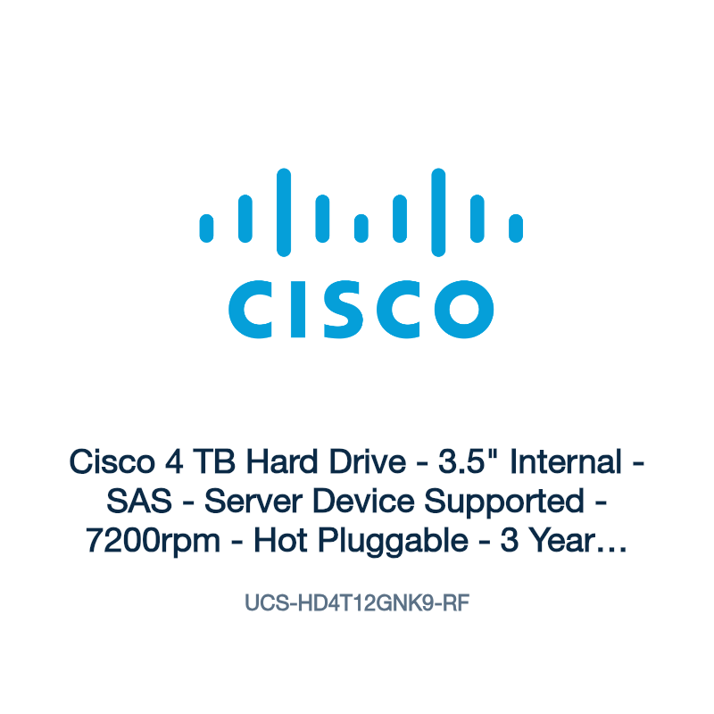 UCS-HD4T12GNK9-RF: Cisco 4 TB Hard Drive