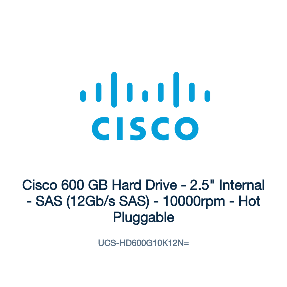 UCS-HD600G10K12N=: Cisco 600 GB Hard Drive