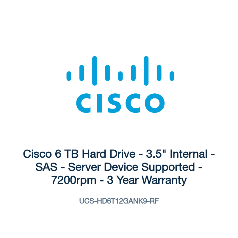 UCS-HD6T12GANK9-RF: Cisco 6 TB Hard Drive