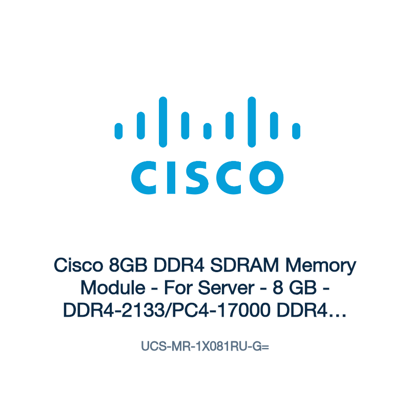 UCS-MR-1X081RU-G=: Cisco 8GB DDR4 SDRAM Memory Module