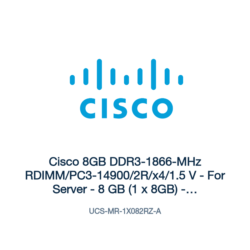 UCS-MR-1X082RZ-A: Cisco 8GB DDR3-1866-MHz RDIMM/PC3-14900/2R/x4/1.5 V