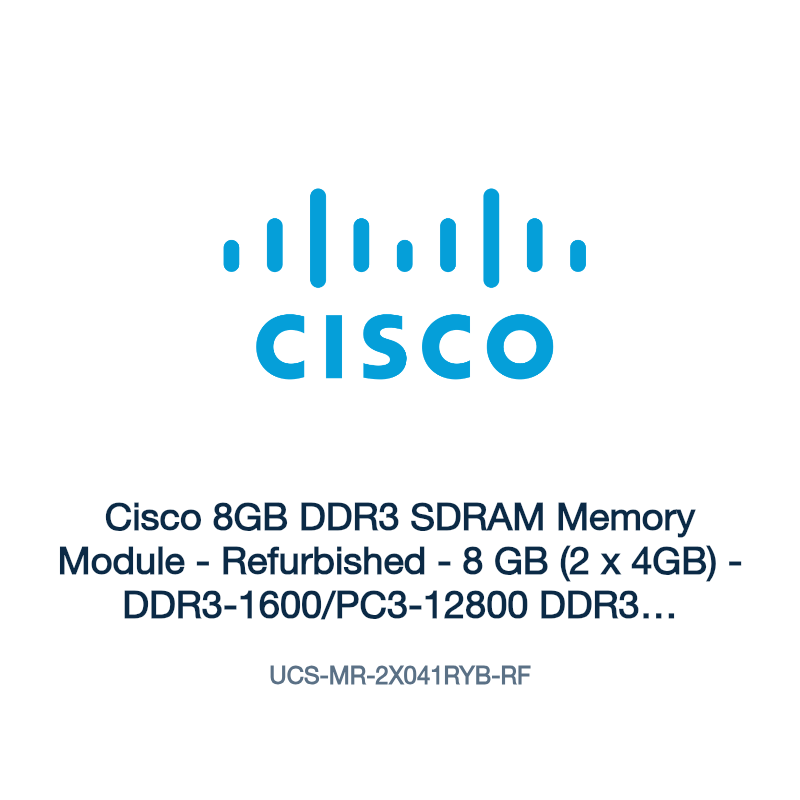 UCS-MR-2X041RYB-RF: Cisco 8GB DDR3 SDRAM Memory Module