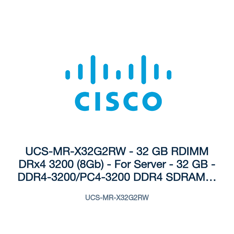 UCS-MR-X32G2RW: UCS-MR-X32G2RW - 32 GB RDIMM DRx4 3200 (8Gb) - For Server - 32 GB