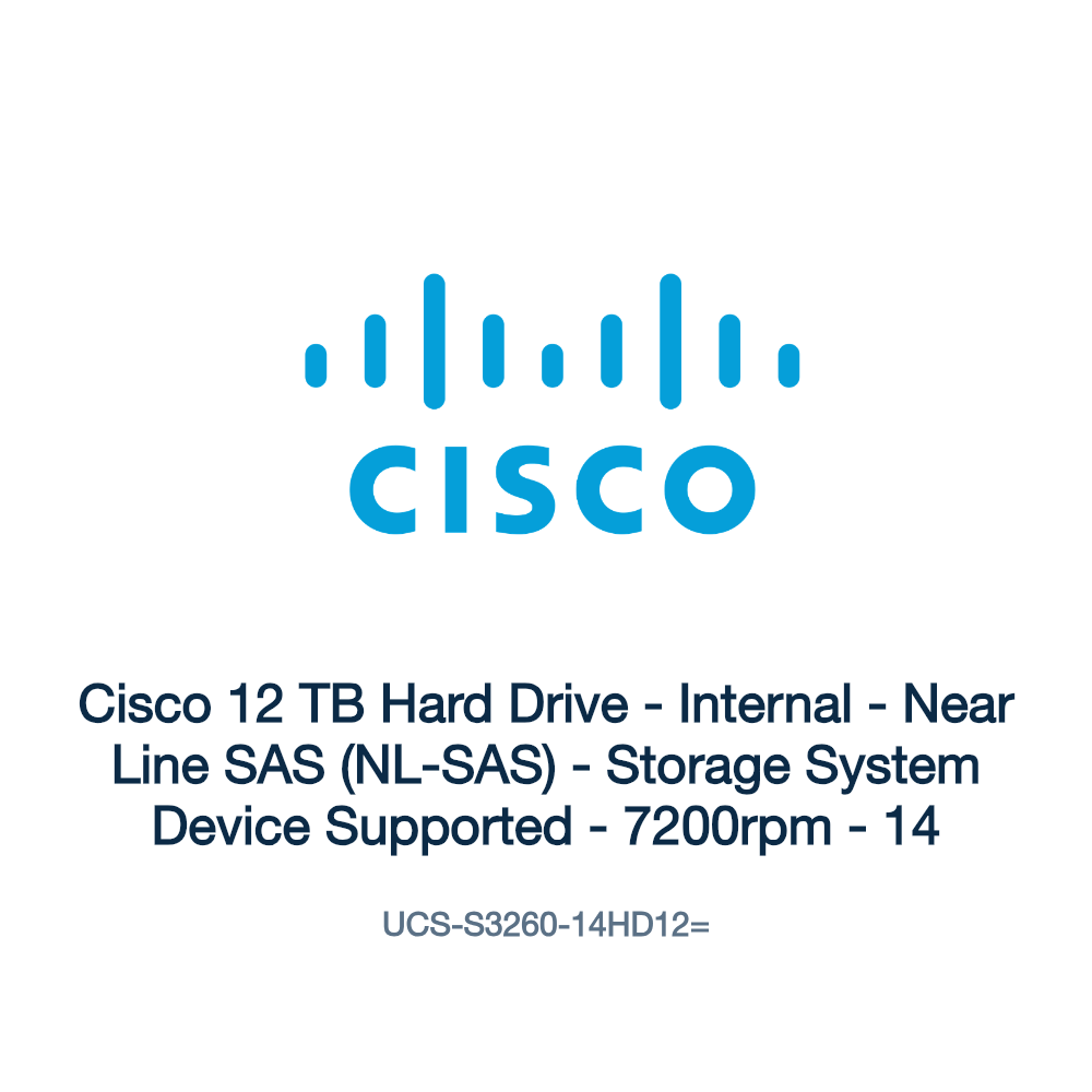 UCS-S3260-14HD12=: Cisco 12 TB Hard Drive