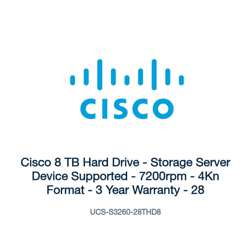 UCS-S3260-28THD8: Cisco 8 TB Hard Drive
