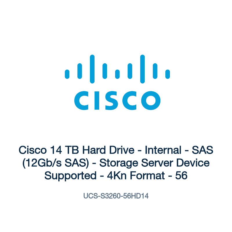 UCS-S3260-56HD14: Cisco 14 TB Hard Drive