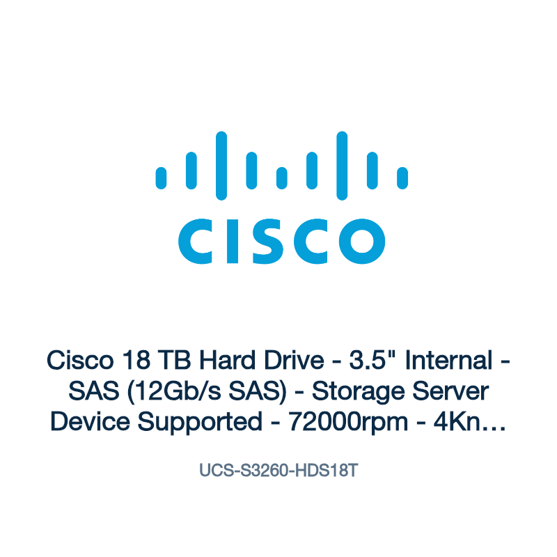 UCS-S3260-HDS18T: Cisco 18 TB Hard Drive