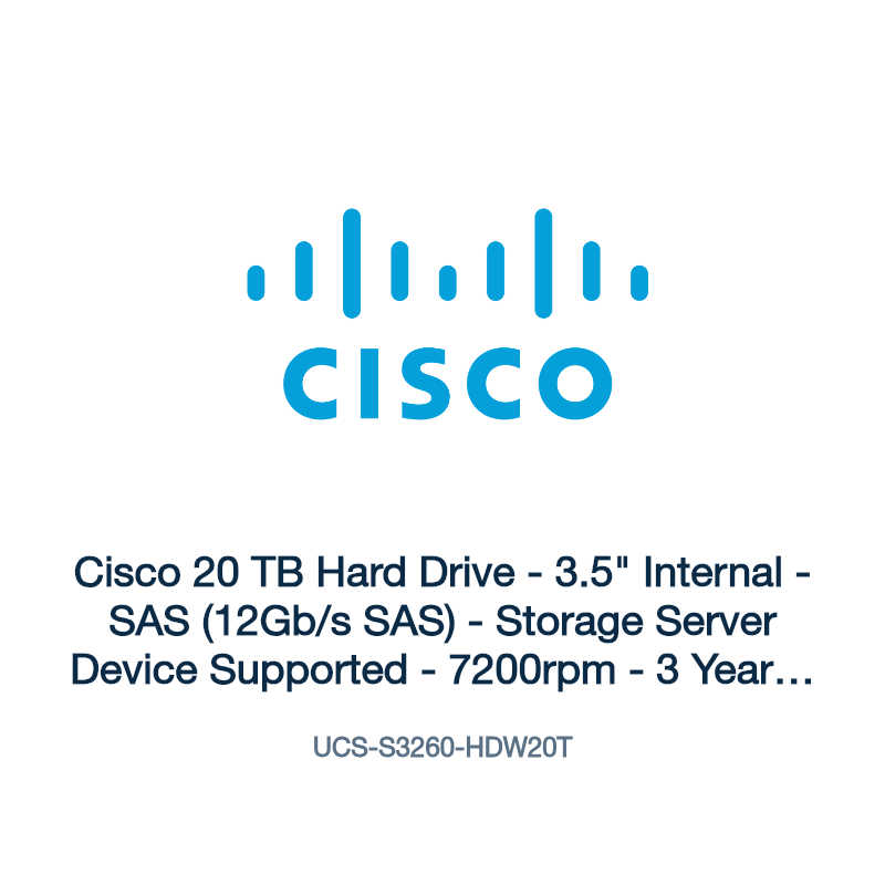 UCS-S3260-HDW20T: Cisco 20 TB Hard Drive