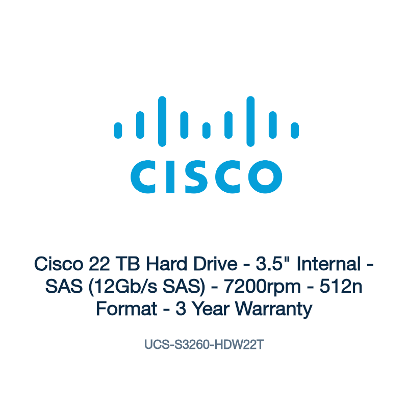 UCS-S3260-HDW22T: Cisco 22 TB Hard Drive