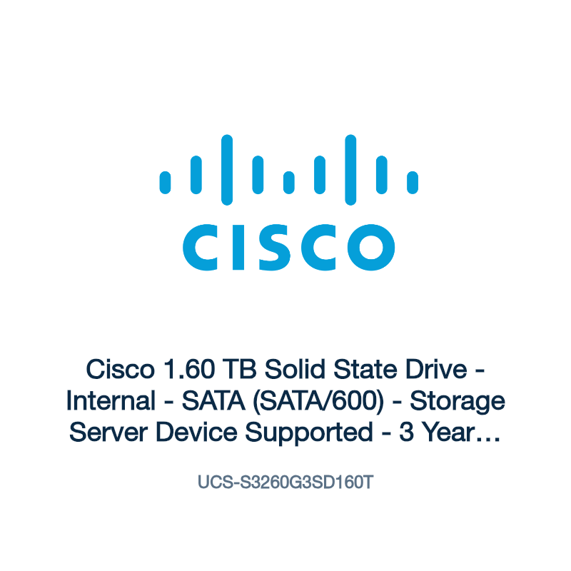 UCS-S3260G3SD160T: Cisco 1.60 TB Solid State Drive