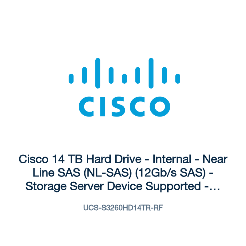 UCS-S3260HD14TR-RF: Cisco 14 TB Hard Drive