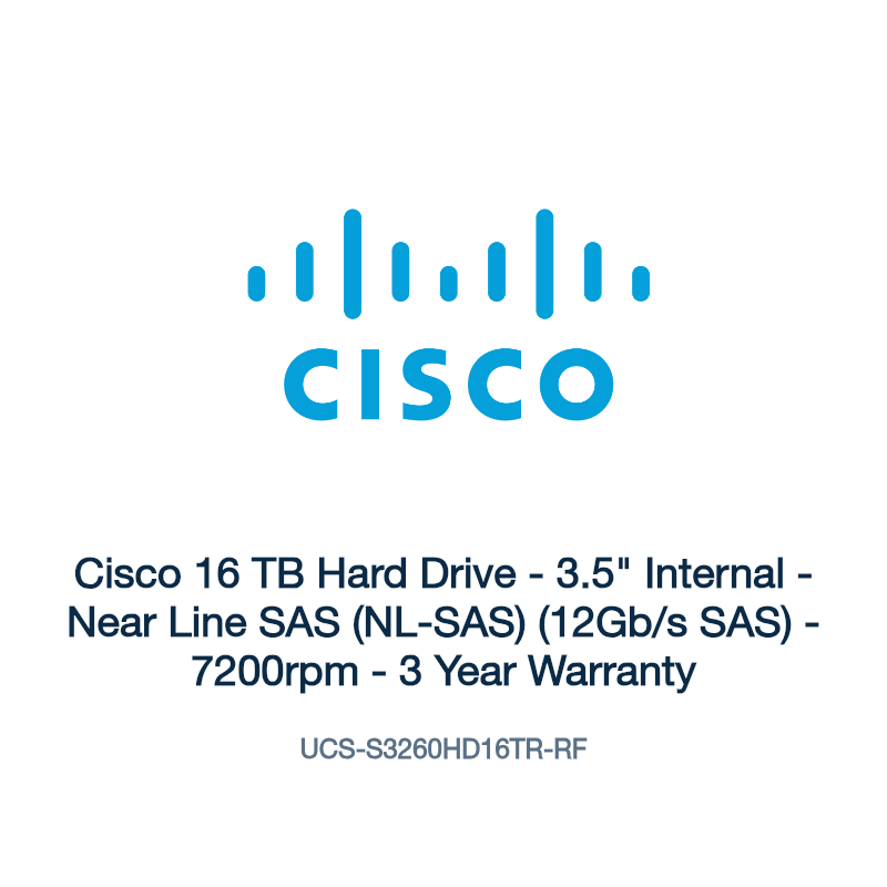UCS-S3260HD16TR-RF: Cisco 16 TB Hard Drive