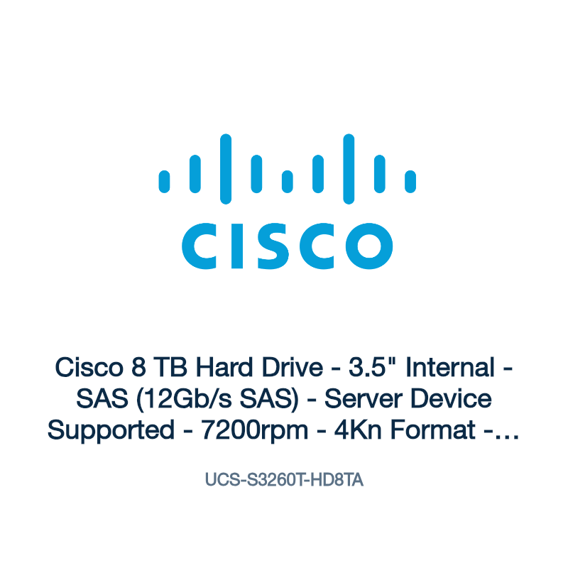 UCS-S3260T-HD8TA: Cisco 8 TB Hard Drive