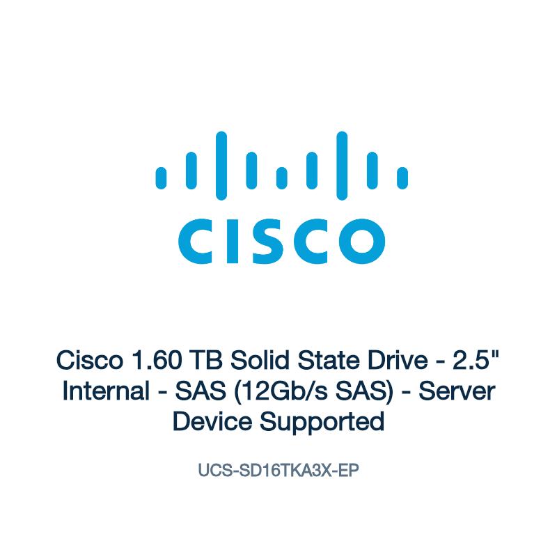 UCS-SD16TKA3X-EP: Cisco 1.60 TB Solid State Drive